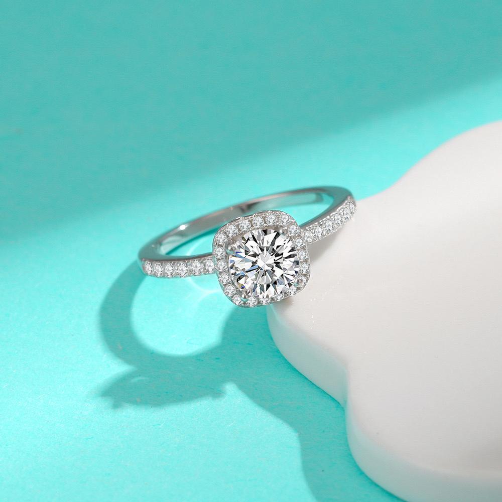 Moissanite Halo Ring