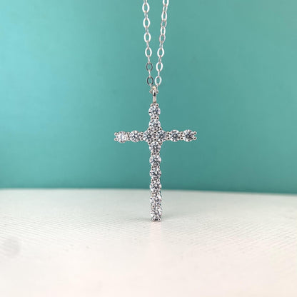 Moissanite Cross Necklace