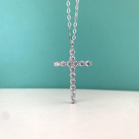 Moissanite Cross Necklace