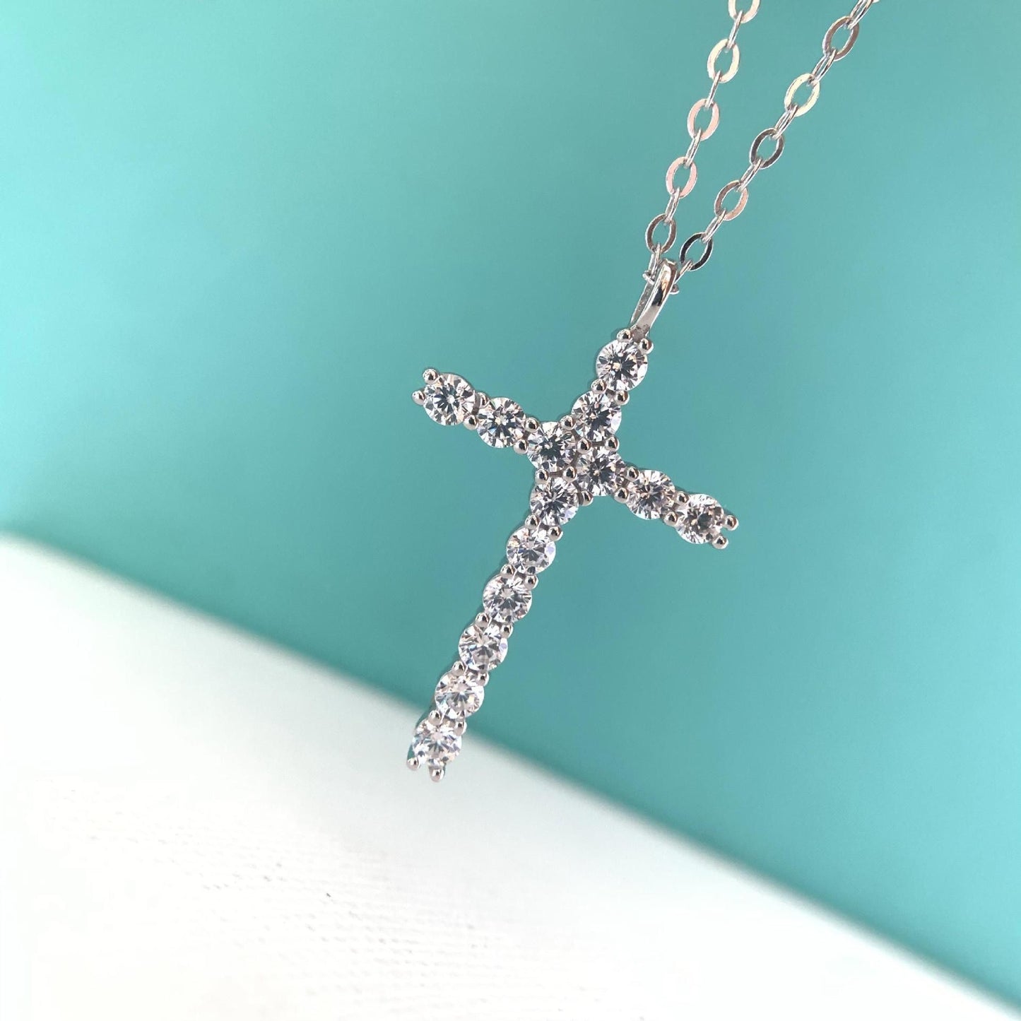 Moissanite Cross Necklace