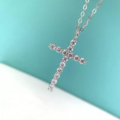 Moissanite Cross Necklace