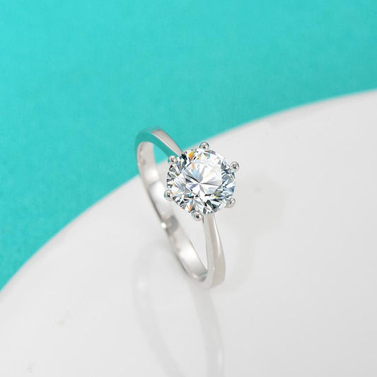 Moissanite Stud Ring