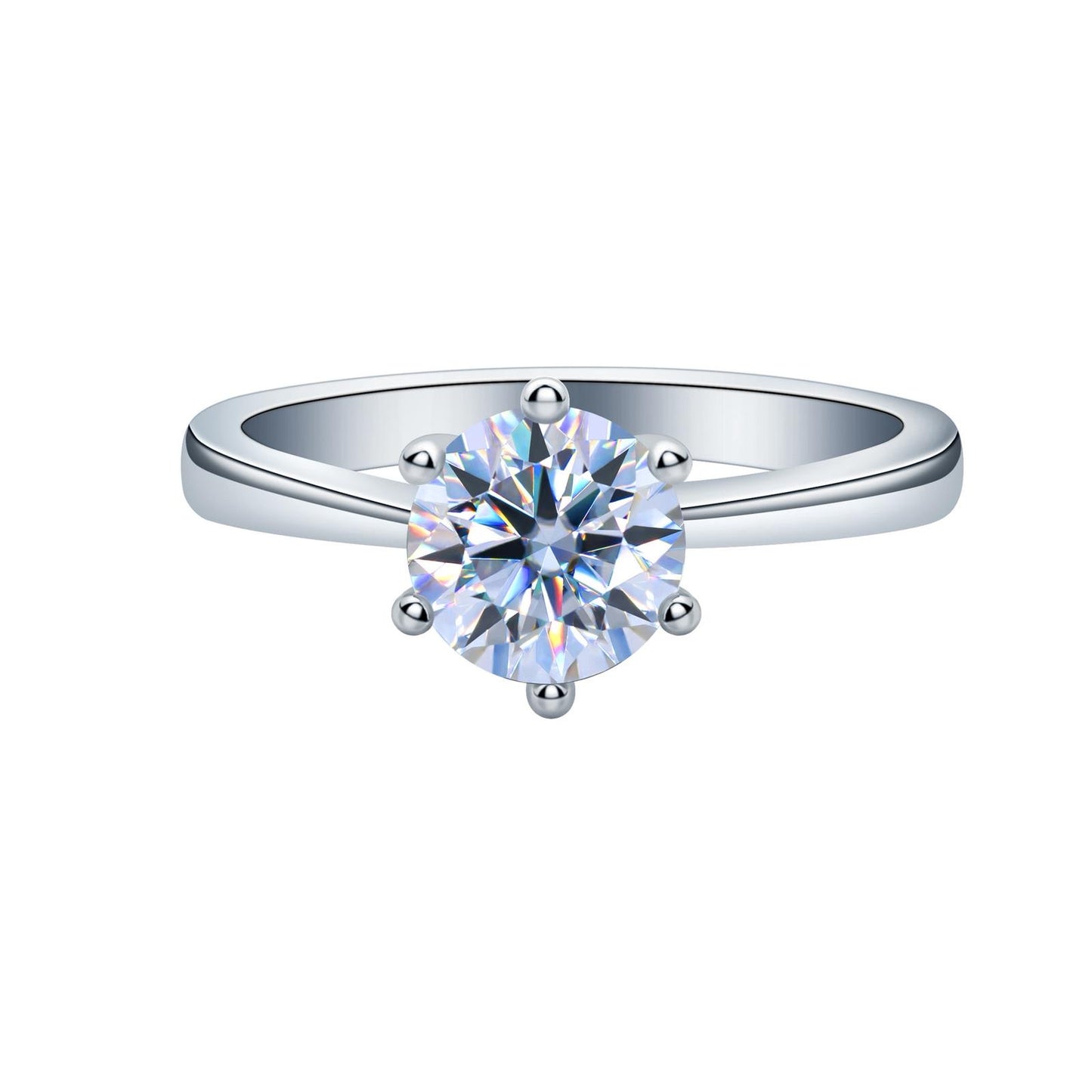 Moissanite Stud Ring