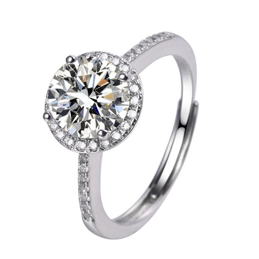 Moissanite Halo Ring